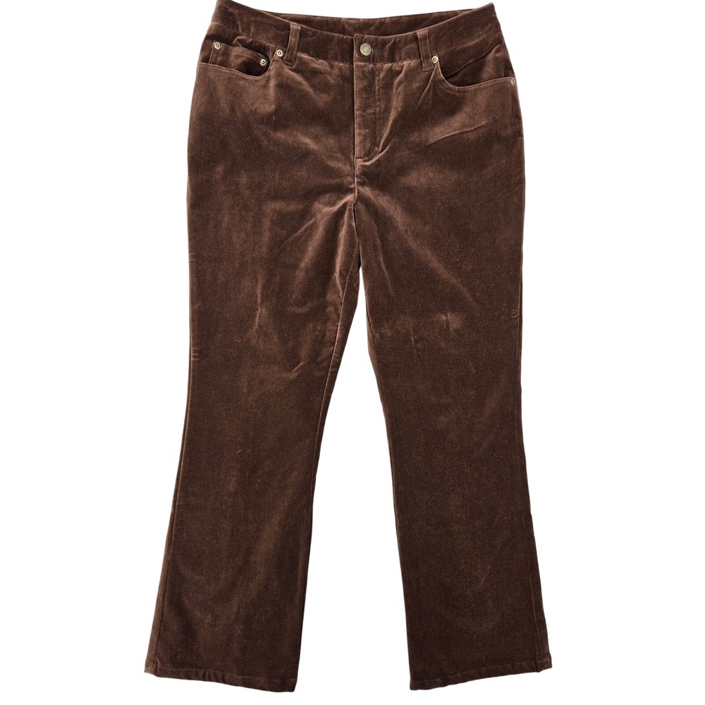 Jeanology 14P Brown Corduroy Bootcut‎ Pants Women Petite Dark Academia
